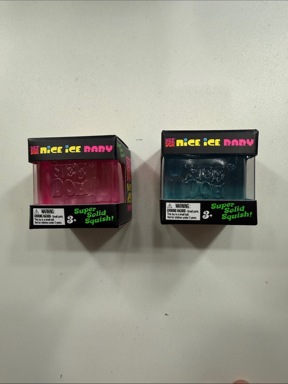 Nice Ice Baby Super Solid Squish! Pink & Blue Set